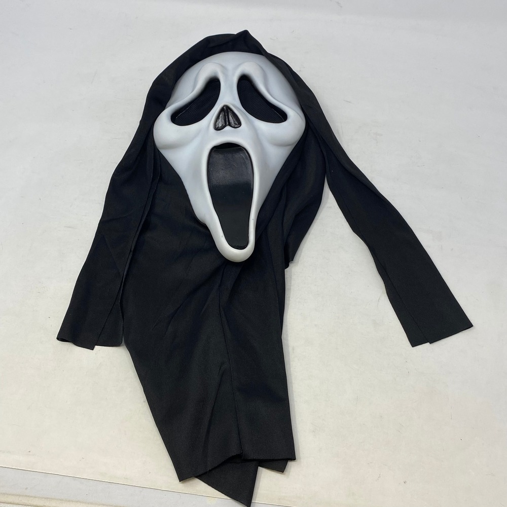 Fun World Ghostface Scream Mask Black Hooded Horror Halloween 9206SWLG 2025